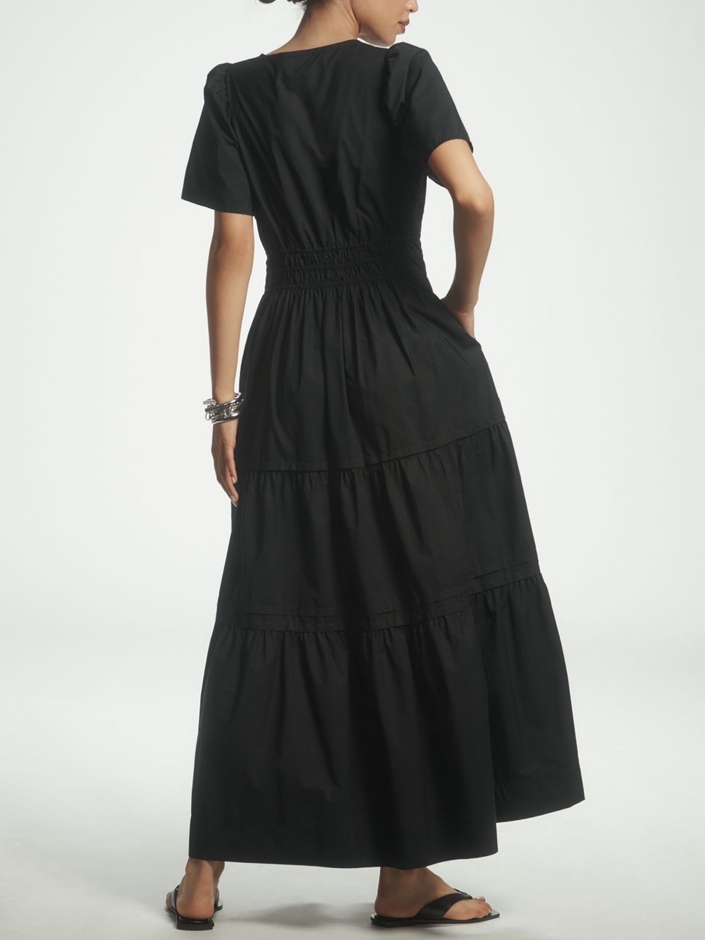 Anthropologie The Somerset Maxi Dress Black Size Large Petite - Picture 2 of 8